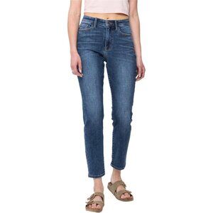 Women's High Waist Slim Fit Jeans Cotton Blend Shield Back Pocket Casual